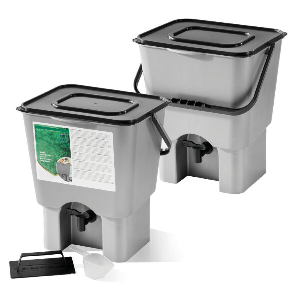 Bokashi Bin 18L Composter Starter Kit Twin Pack Aqualogic AWDirect